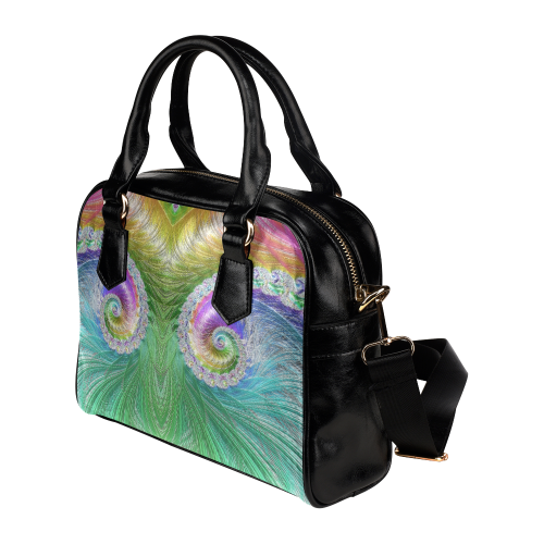 Frax Fractal Rainbow Shoulder Handbag (Model 1634)