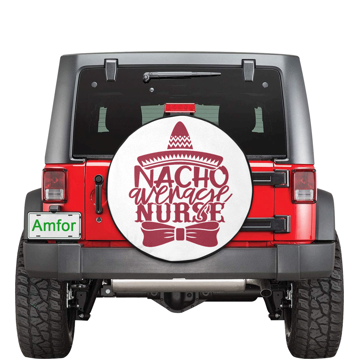 Humor Nacho average Nurse red 30 Inch Spare Tire Cover