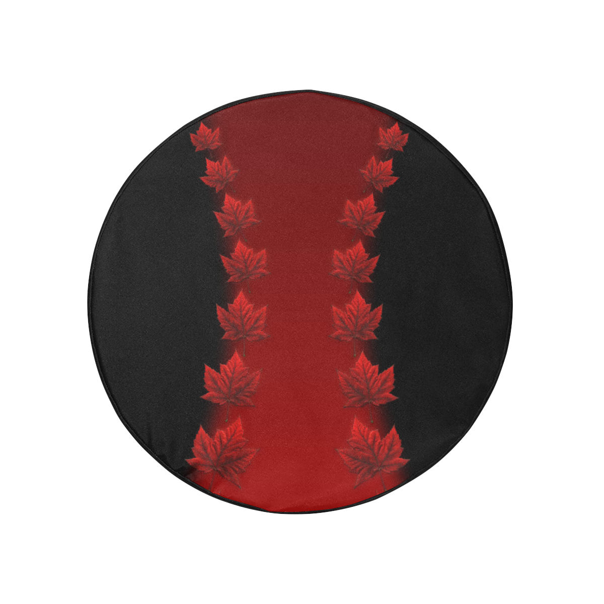 Canada Maple Leaf Black 32 Inch Spare Tire Cover
