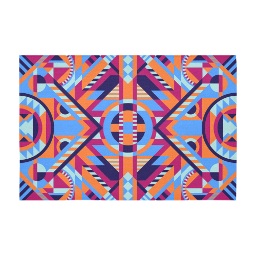Modern Geometric Pattern Cotton Linen Tablecloth 60" x 90"