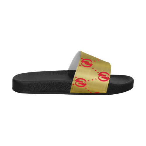 OG LCC RED GOLD Men's Slide Sandals (Model 057)