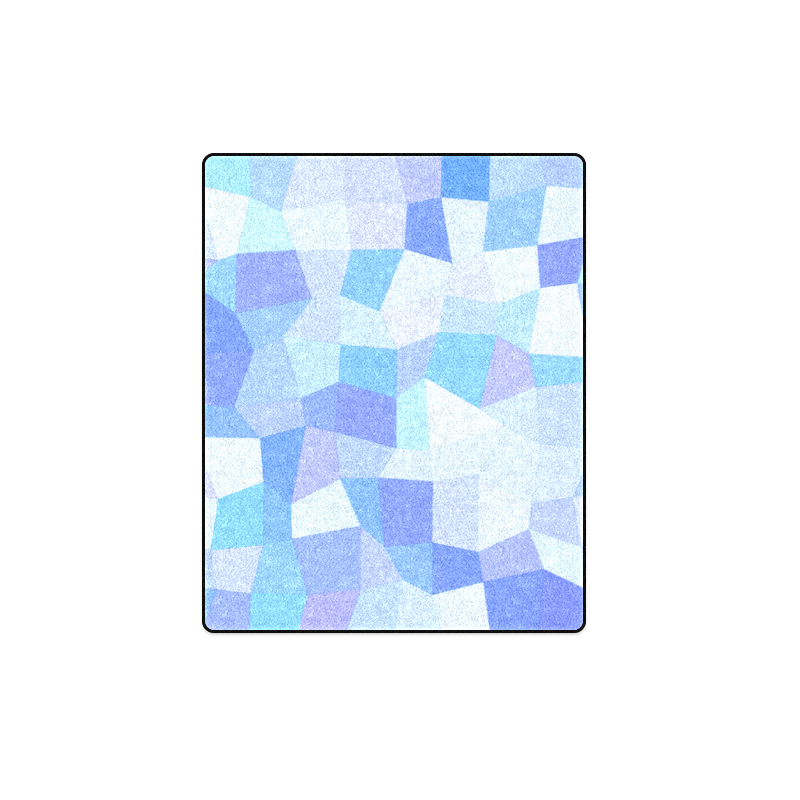 Bright Blues Mosaic Blanket 40"x50"