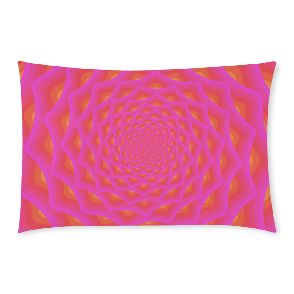 Pink spiral net 3-Piece Bedding Set
