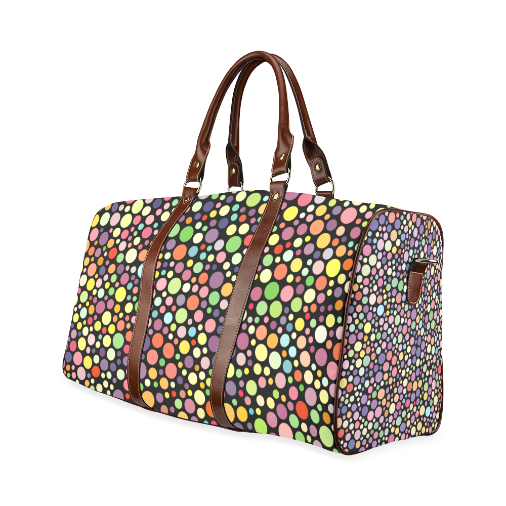 Colorful dot pattern Waterproof Travel Bag/Small (Model 1639)