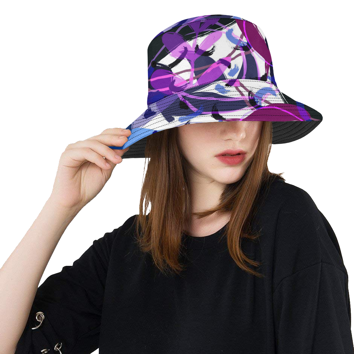 Fun Messy Abstract All Over Print Bucket Hat