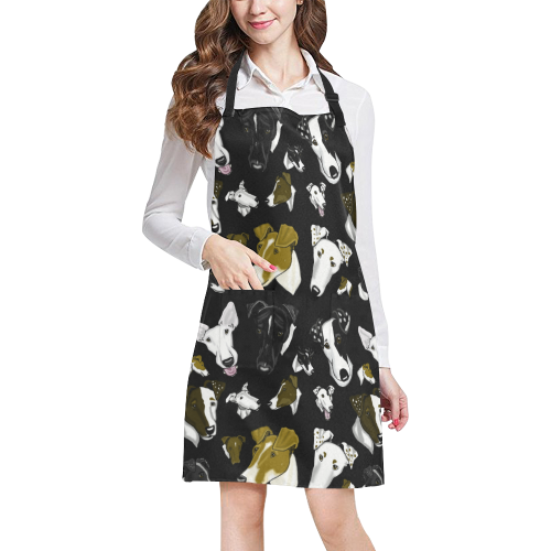 Smooth fox Terrier black All Over Print Apron