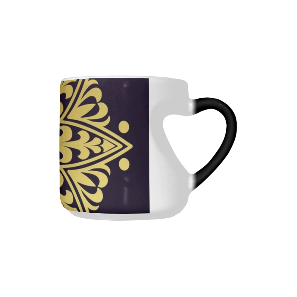 MANDALA POT GOLD Heart-shaped Morphing Mug