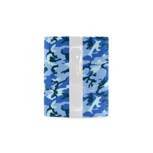 Woodland Blue Camouflage White Mug(11OZ)