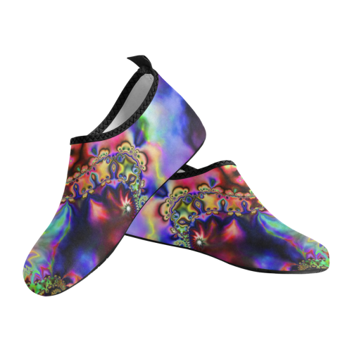 Simple Rainbow Plasma Women's Slip-On Water Shoes (Model 056)