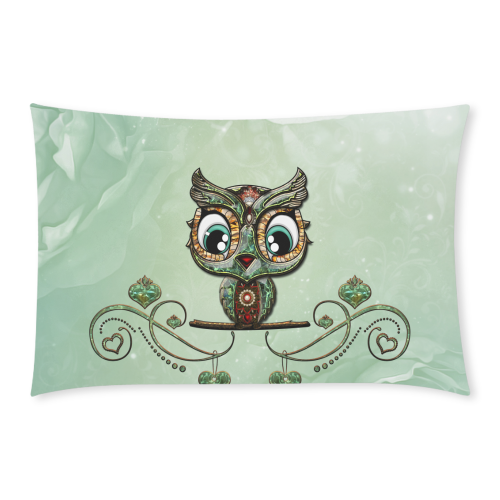 Cute little owl, diamonds 3-Piece Bedding Set