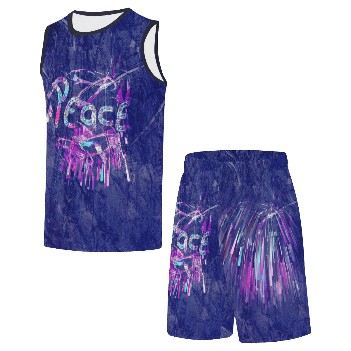 Peace by Nico Bielow All Over Print Basketball Uniform