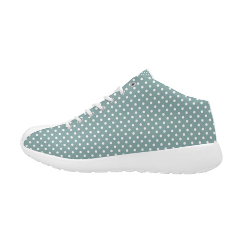 Silver blue polka dots Women's Basketball Training Shoes/Large Size (Model 47502)