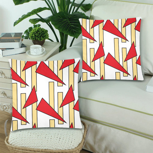 Abstract pattern geometric backgrounds Custom Zippered Pillow Cases 18"x 18" (Twin Sides) (Set of 2)