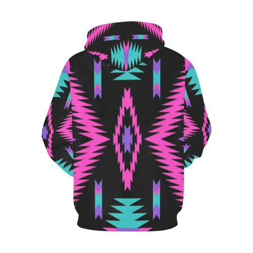 Hot Pink Aztec All Over Print Hoodie for Men/Large Size (USA Size) (Model H13)
