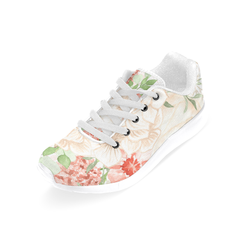 Watercolor Art Shoes, Flower Lover Women’s Running Shoes (Model 020)