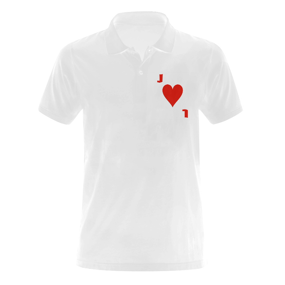 Playing Card Jack of Hearts Men's Polo Shirt (Model T24)