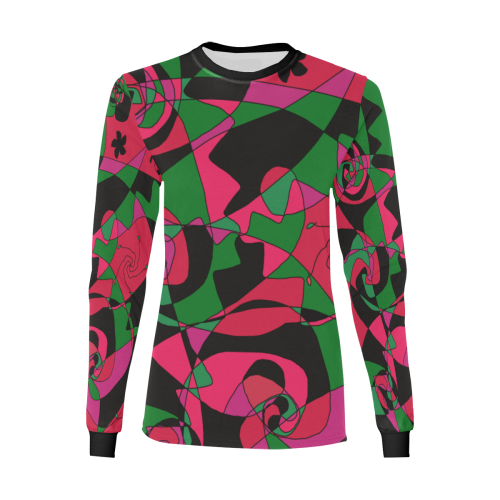 Abstract #7 2020 Women's All Over Print Long Sleeve T-shirt (Model T51)