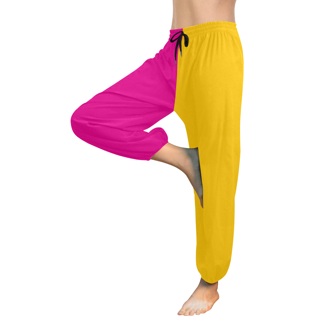 joker or pied piper pants yellow fuschia Women's All Over Print Harem Pants (Model L18)