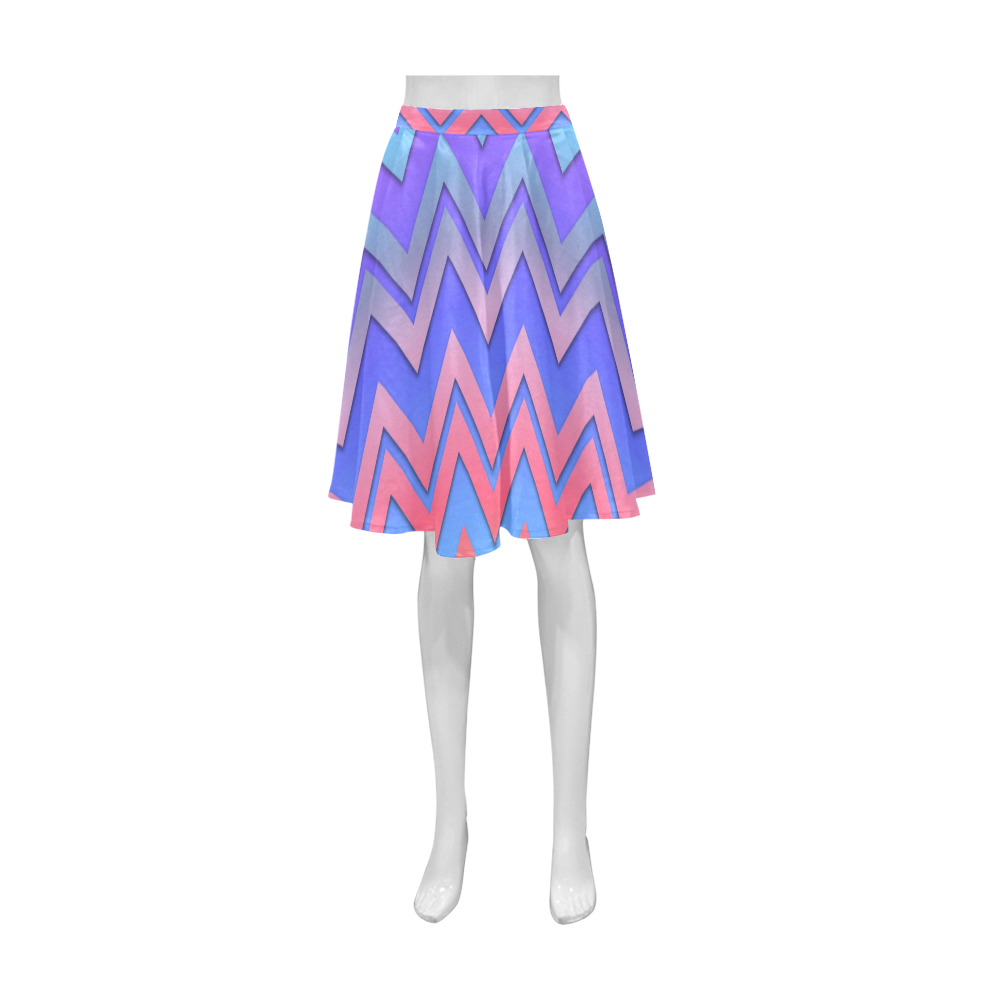 Chevron Love Athena Women's Short Skirt (Model D15)