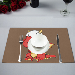 Baby Red Dragon Brown Placemat 12''x18''