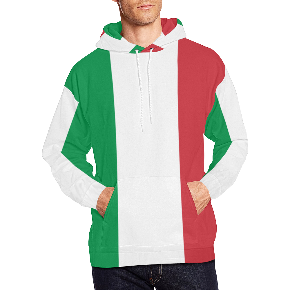 Flag_of_Italy All Over Print Hoodie for Men/Large Size (USA Size) (Model H13)