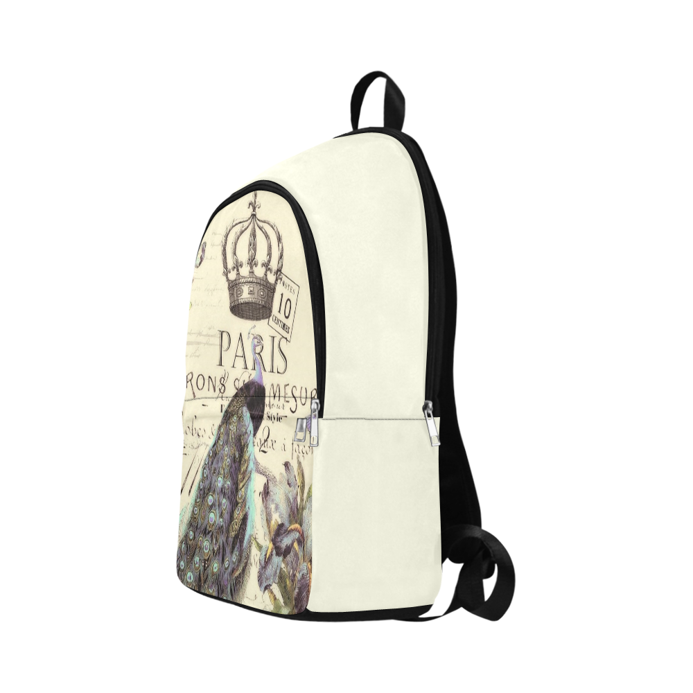 Peacock and crown Fabric Backpack for Adult (Model 1659)