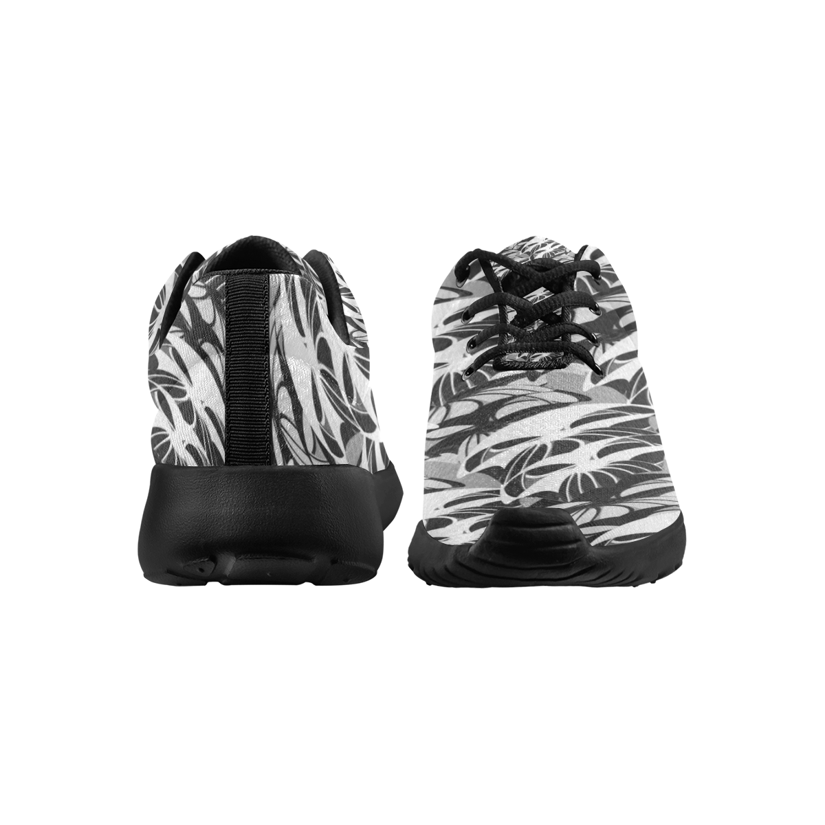 Alien Troops - Black & White (Black) Women's Athletic Shoes (Model 0200)
