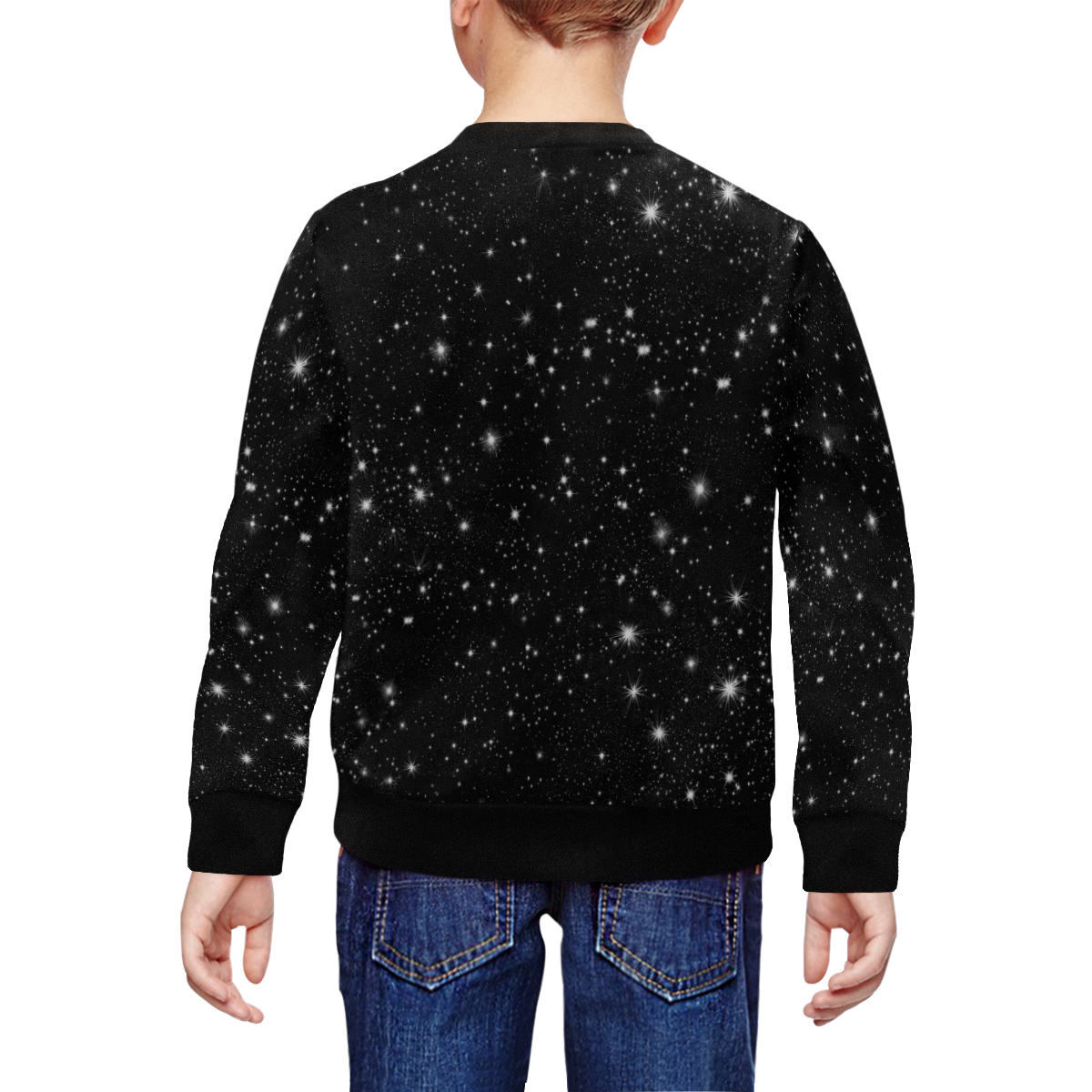 Stars in the Universe All Over Print Crewneck Sweatshirt for Kids (Model H29)