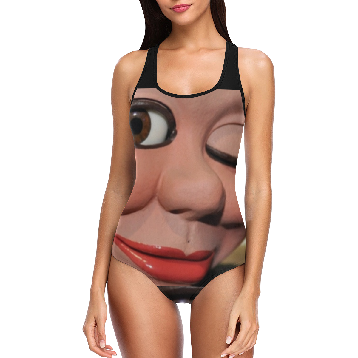 Don't Wink at Me Vest One Piece Swimsuit (Model S04)