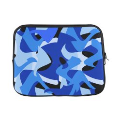 Camouflage Abstract Blue and Black Custom Laptop Sleeve 13"