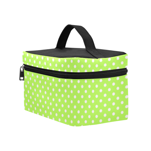Mint green polka dots Lunch Bag/Large (Model 1658)