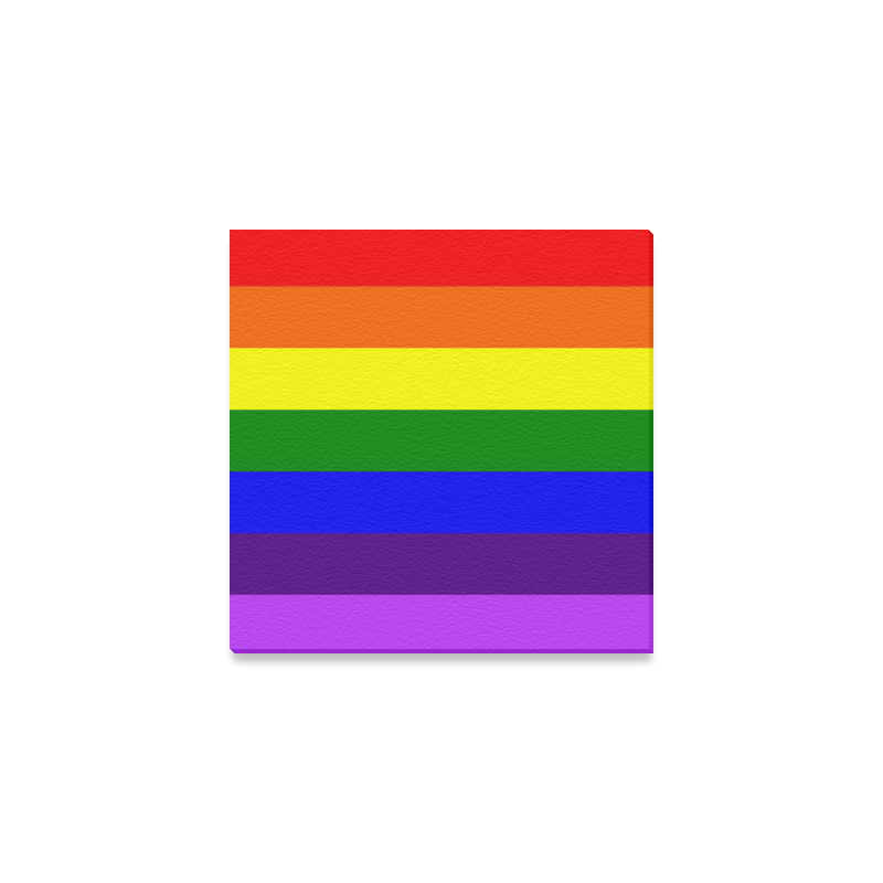 Rainbow Flag (Gay Pride - LGBTQIA+) Canvas Print 6"x6"