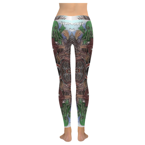 Synthesiser Cthulhu Women's Low Rise Leggings (Invisible Stitch) (Model L05)