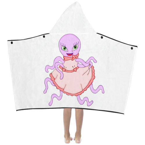 Octavia Octopus White Kids' Hooded Bath Towels