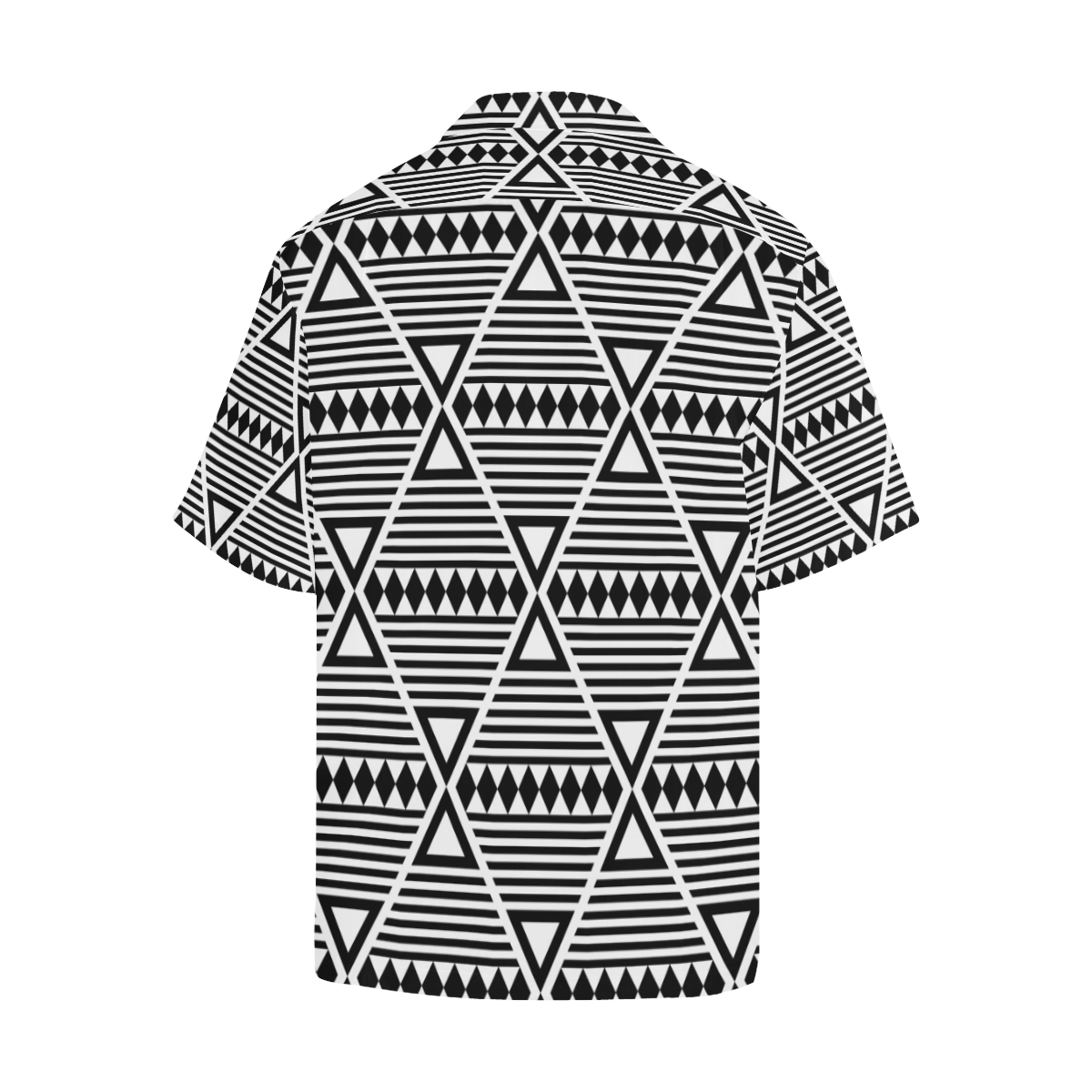 Black Aztec Tribal Hawaiian Shirt (Model T58)