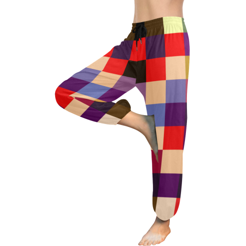 Alli Multi-Color Plaid Women's All Over Print Harem Pants (Model L18)