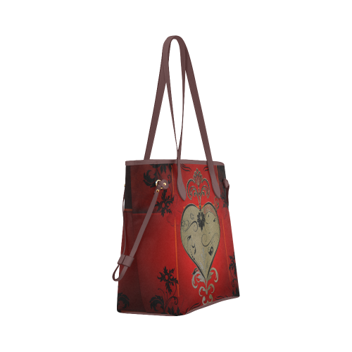 Wonderful decorative heart Clover Canvas Tote Bag (Model 1661)