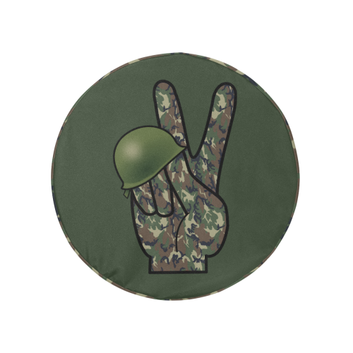 Forest Camouflage Peace Sign 32 Inch Spare Tire Cover