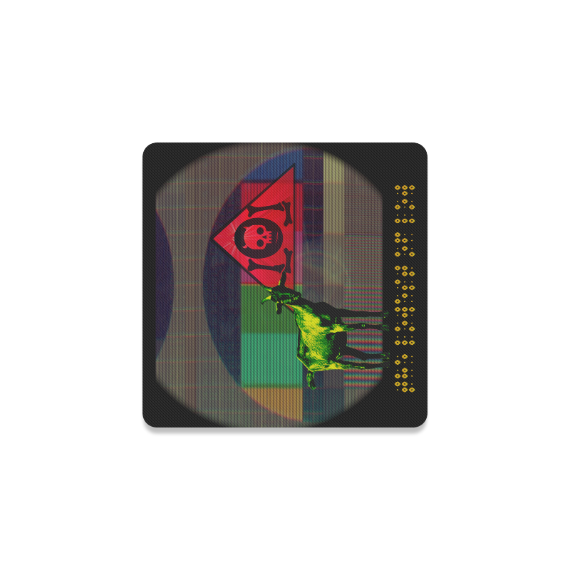 The Lowest of Low Goat Test Logo Square Coaster