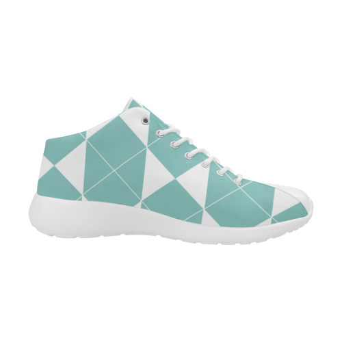 Abstract geometric pattern - blue and white. Men's Basketball Training Shoes (Model 47502)