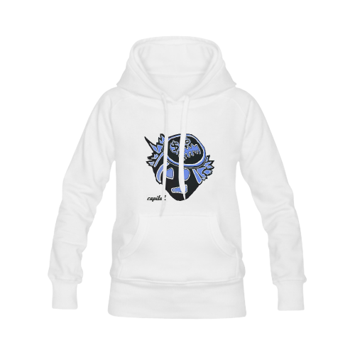 updated womens face hoodie Women's Classic Hoodies (Model H07)