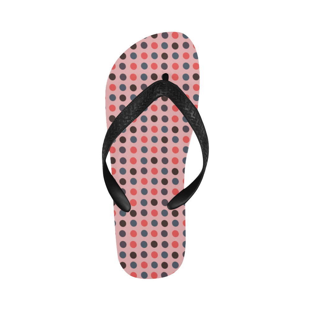 grey red eggs on pink Flip Flops for Men/Women (Model 040)