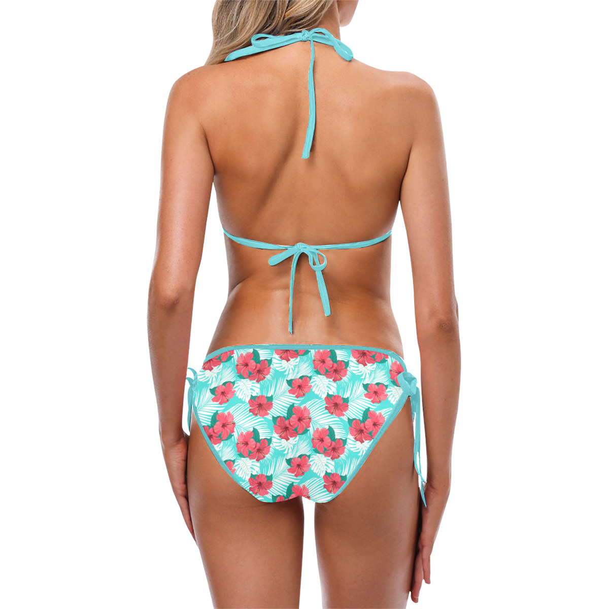 Tropical Gumamela Custom Bikini Swimsuit (Model S01)