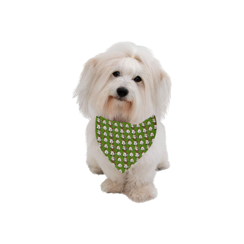 santa shaggies -green Pet Dog Bandana/Large Size