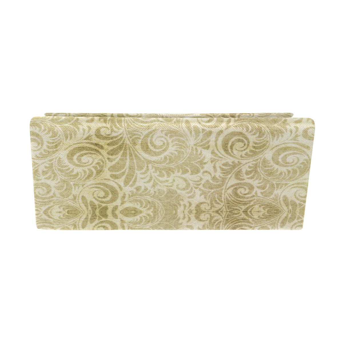 Denim, vintage floral pattern, beige gold yellow Custom Foldable Glasses Case