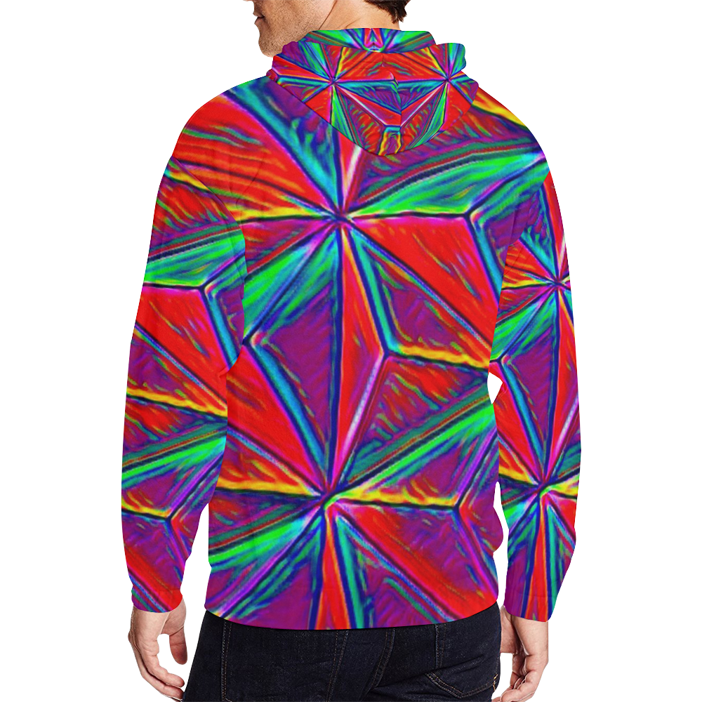 Vivid Life 1A by JamColors All Over Print Full Zip Hoodie for Men (Model H14)