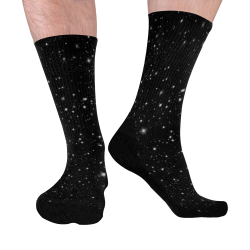 Stars in the Universe Mid-Calf Socks (Black Sole)