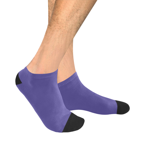 color dark slate blue Men's Ankle Socks