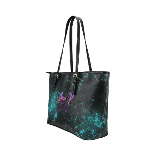 Woman on space, by Ivan Venerucci Italian Style Leather Tote Bag/Small (Model 1651)