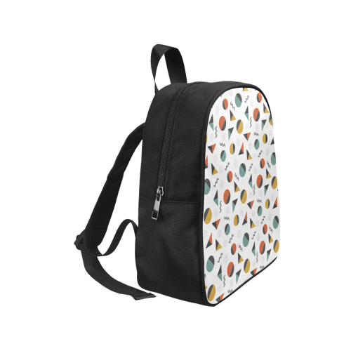 Geo Cutting Shapes Fabric School Backpack (Model 1682) (Small)